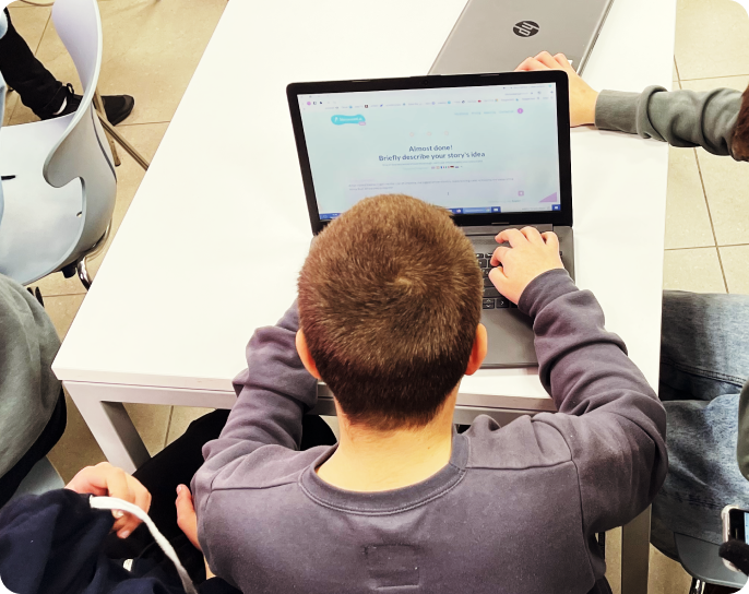 Student with a laptop